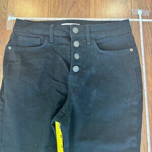 Lauren Conrad Black Button-Fly Skinny Jeans